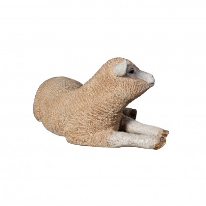 Toscano Merino Ewe Life-Size Lamb Statue - Resting