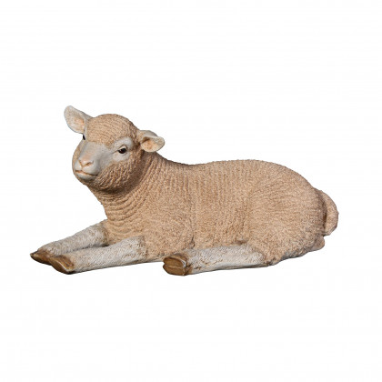 Toscano Merino Ewe Life-Size Lamb Statue - Resting