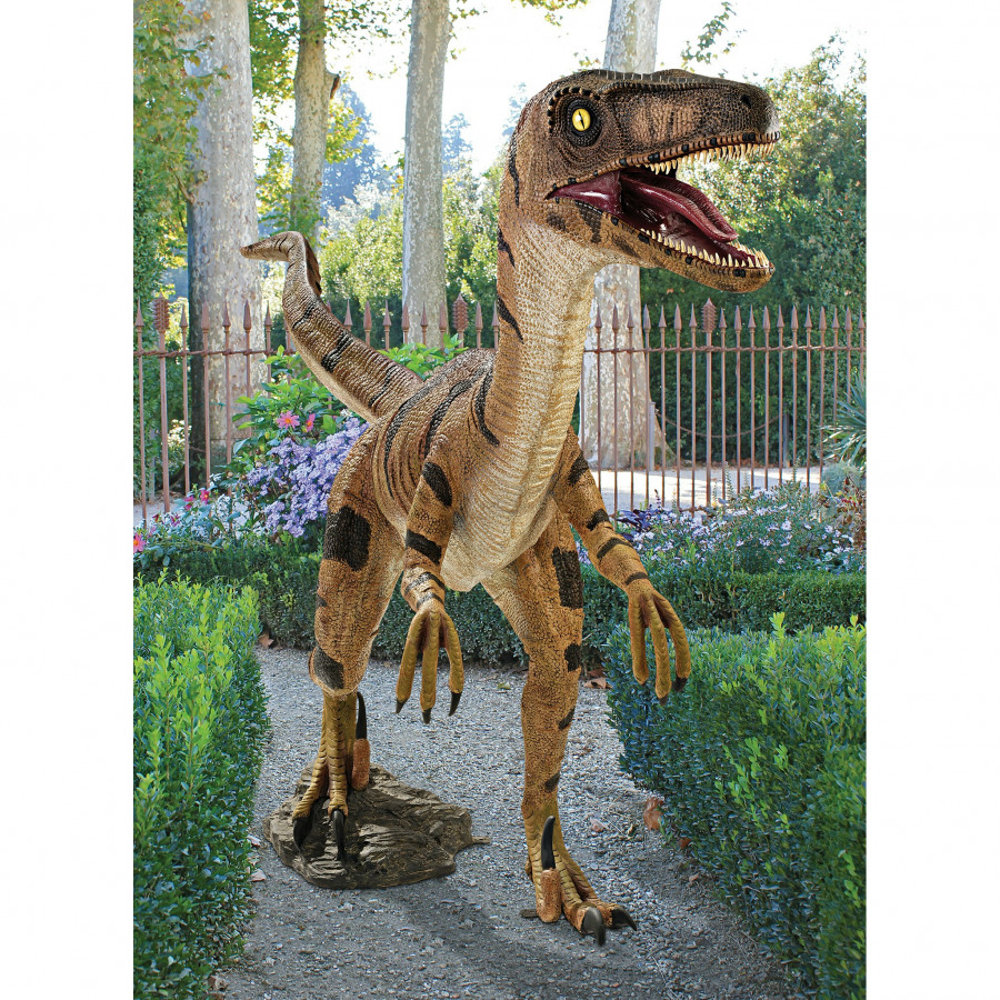 Toscano - Velociraptor Jurassic-sized Dinosaur Statue