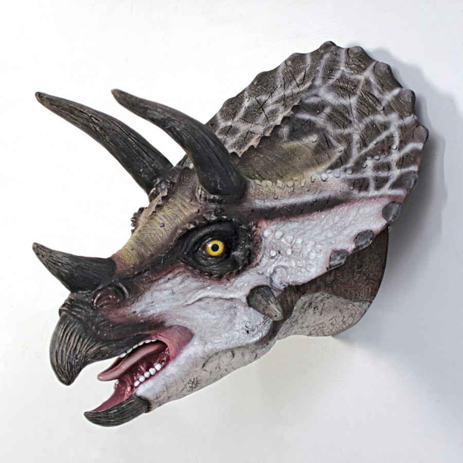 Toscano - Scaled Triceratops Dinosaur Wall Trophy