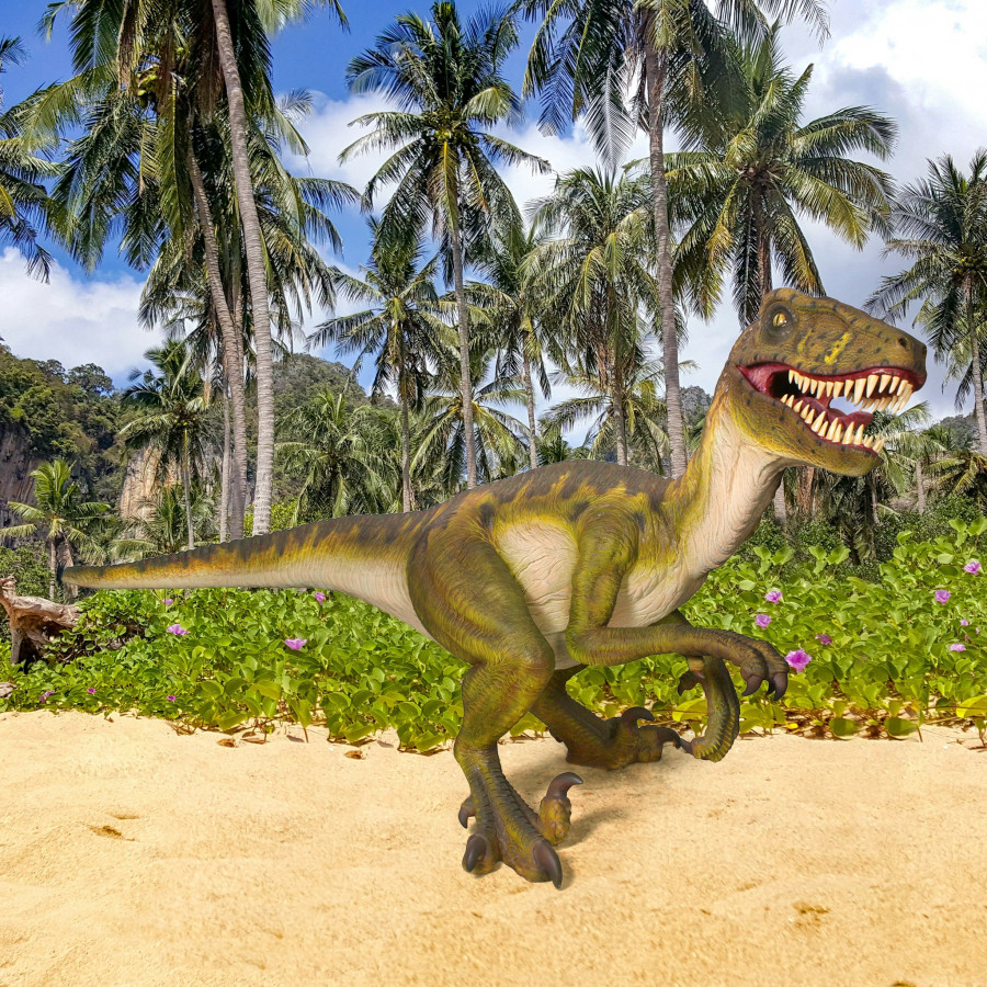Toscano - Jurassic-Sized Dromaeosaurus Raptor Dinosaur Statue
