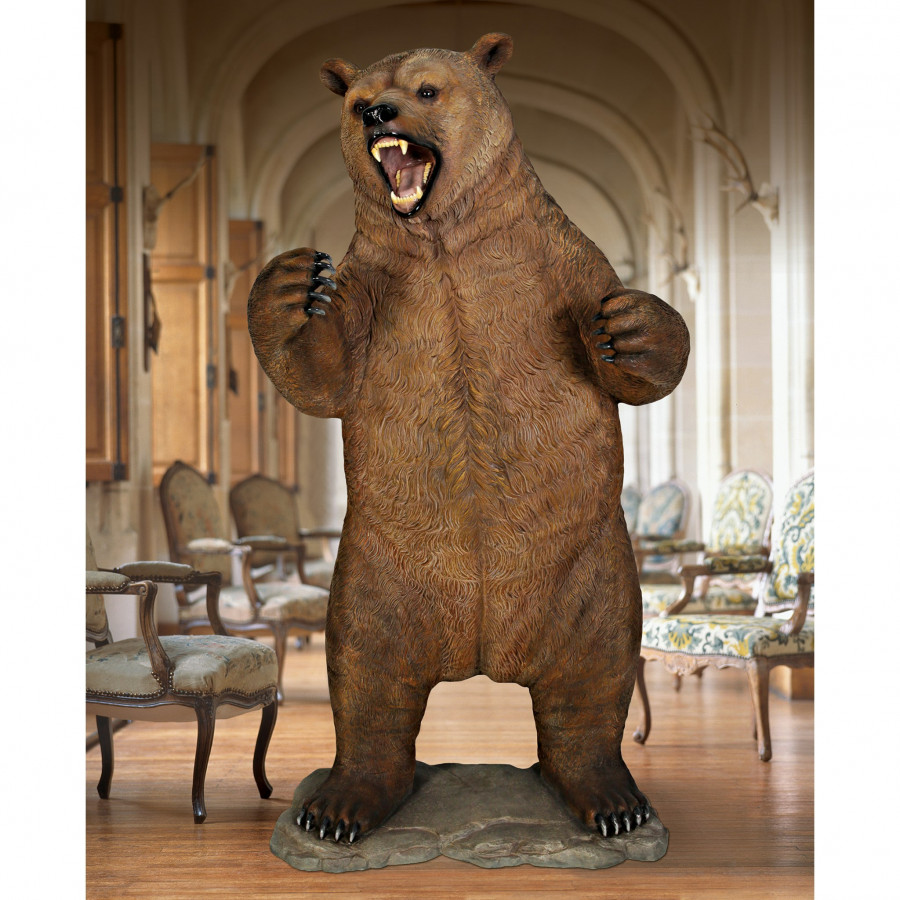 Toscano - Growling Grizzly Brown Bear Life-Size Statue