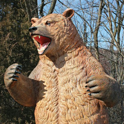 Toscano - Growling Grizzly Brown Bear Life-Size Statue