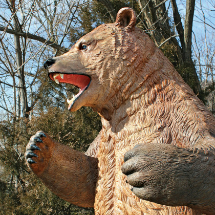 Toscano - Growling Grizzly Brown Bear Life-Size Statue
