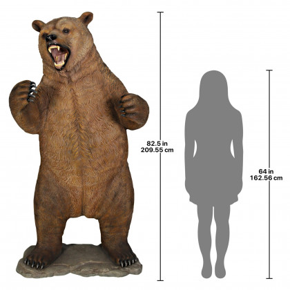 Toscano - Growling Grizzly Brown Bear Life-Size Statue