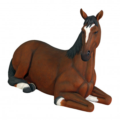 Toscano - Resting Life-Size Quarter Horse Filly Statue