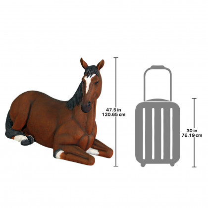 Toscano - Resting Life-Size Quarter Horse Filly Statue
