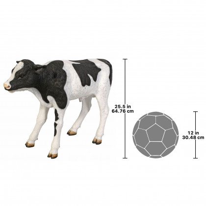 Toscano - Buttercupthe Life-Size Holstein Calf Dairy Cow Statue