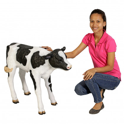 Toscano - Buttercupthe Life-Size Holstein Calf Dairy Cow Statue