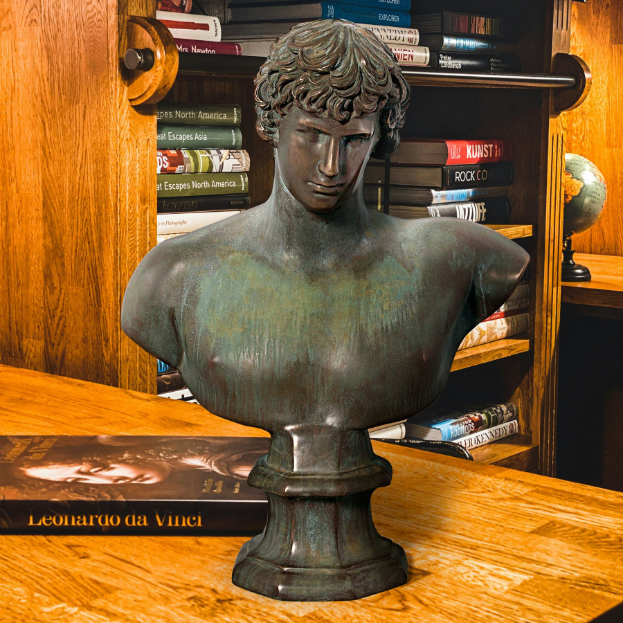 Toscano - AntinousBeloved of Roman Emperor Hadrian Bust Statue