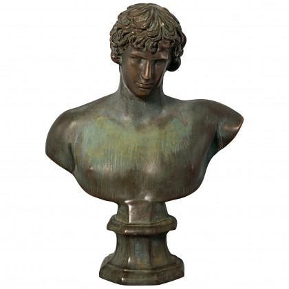 Toscano - AntinousBeloved of Roman Emperor Hadrian Bust Statue