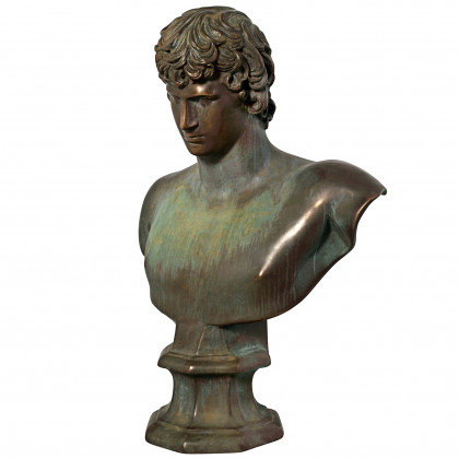 Toscano - AntinousBeloved of Roman Emperor Hadrian Bust Statue