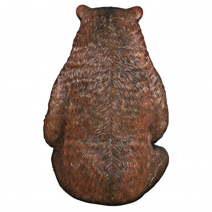 Toscano - Sitting Pretty Oversized Brown Bear Statue with Paw Seat