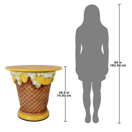 Toscano - Ice Cream Parlor Sculptural Table in Fiberglass