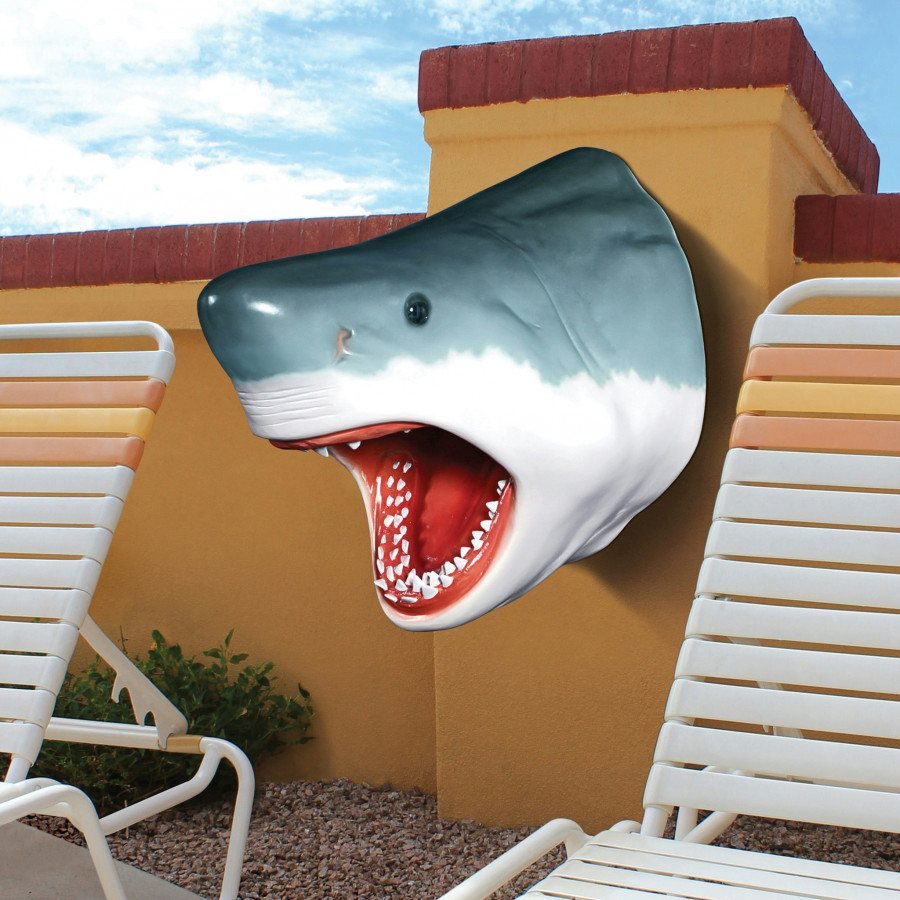 Toscano - The Great White Shark Wall Mount Trophy Sculpture