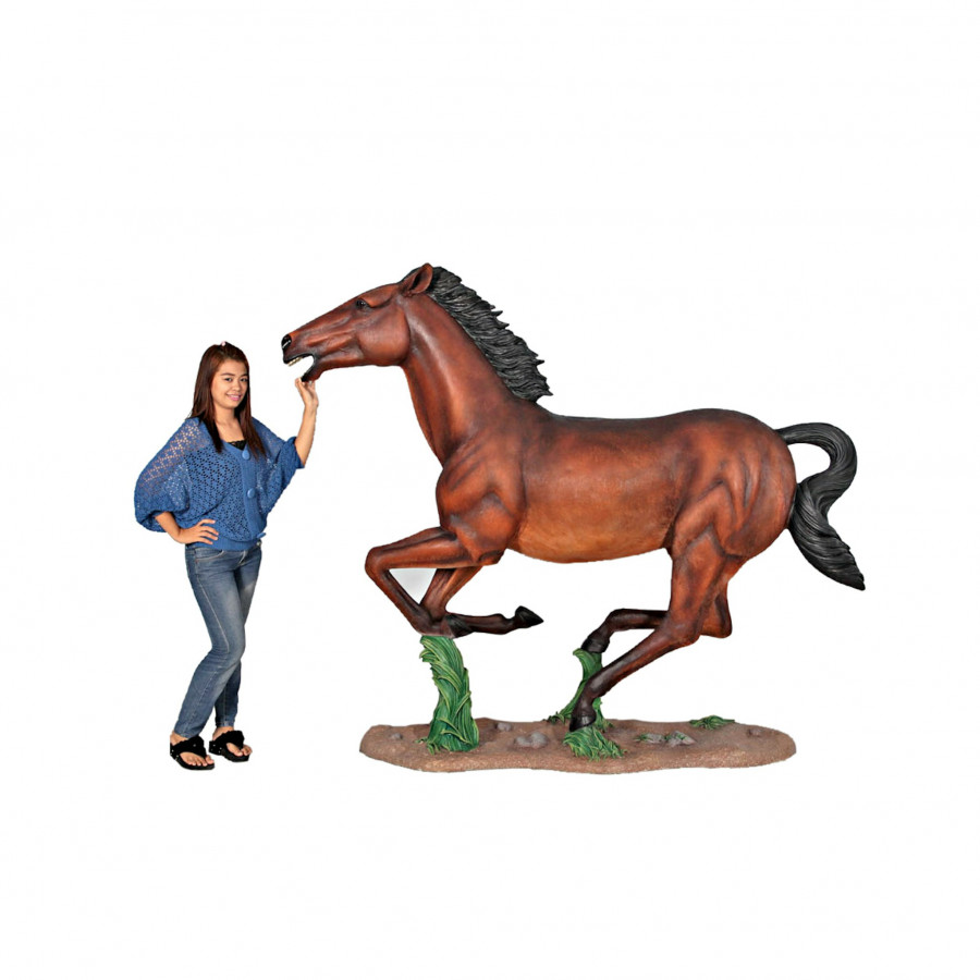 Toscano - Galloping Quarter Horse Filly Statue