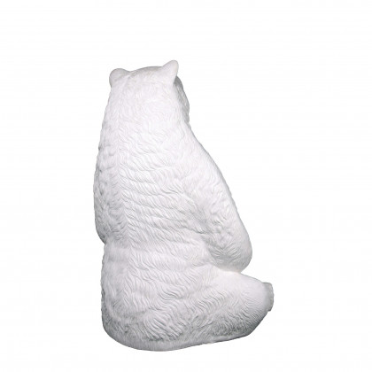 Toscano - Sitting Pretty Oversized Polar Bear Statue with Paw Seat