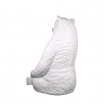 Toscano - Sitting Pretty Oversized Polar Bear Statue with Paw Seat