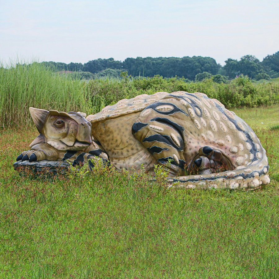 Toscano - Snoozing Giant Ankylosaurus Dinosaur Statue