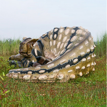 Toscano - Snoozing Giant Ankylosaurus Dinosaur Statue