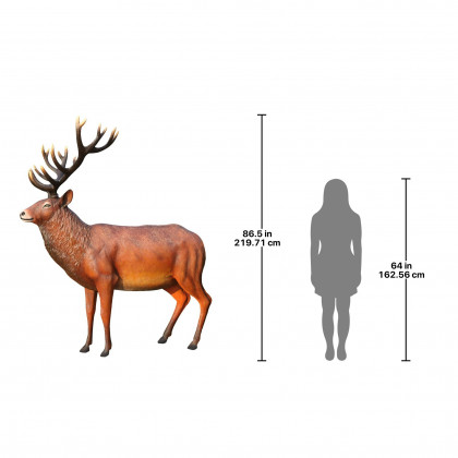 Toscano - Grande-Scale Red Deer Buck Statue