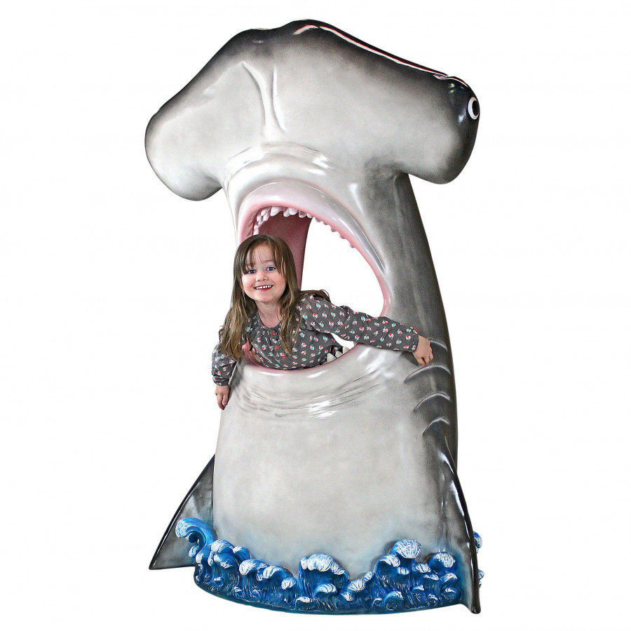 Toscano - Peek-a-Boo Hammerhead Shark Photo Op Statue