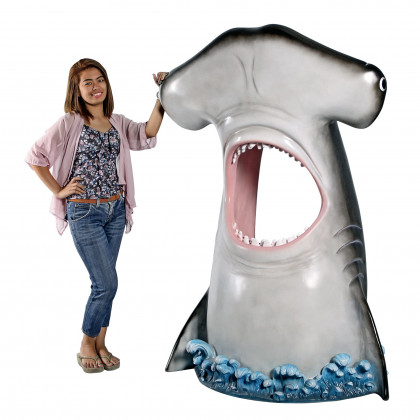 Toscano - Peek-a-Boo Hammerhead Shark Photo Op Statue