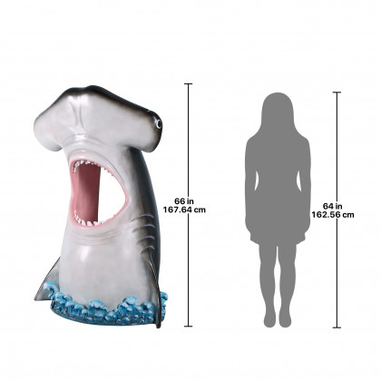 Toscano - Peek-a-Boo Hammerhead Shark Photo Op Statue