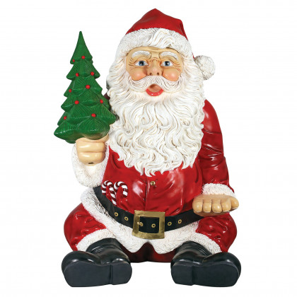 Toscano - Giant Sitting Santa Claus Statue with Photo Op Hand Seat