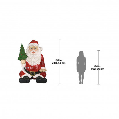 Toscano - Giant Sitting Santa Claus Statue with Photo Op Hand Seat