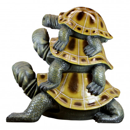 Toscano Three a Crowd Stacked Turtle Statues - Giant