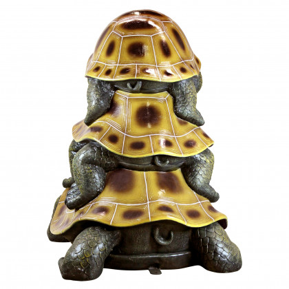 Toscano Three a Crowd Stacked Turtle Statues - Giant