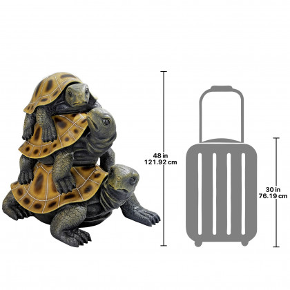 Toscano Three a Crowd Stacked Turtle Statues - Giant