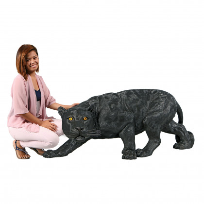 Toscano Shadowed Predator Black Panther Statue - Grande