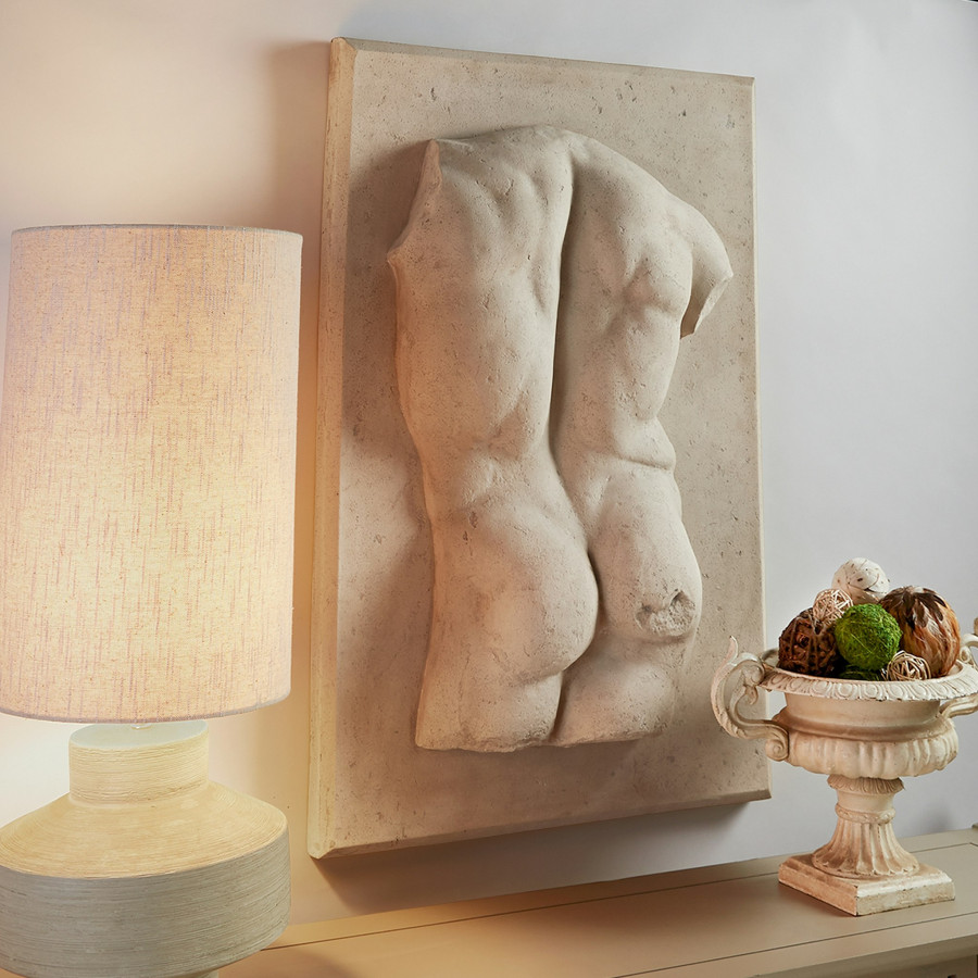 Toscano - Proper Back Classic Greek Torso Wall Sculpture