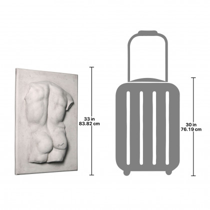 Toscano - Proper Back Classic Greek Torso Wall Sculpture