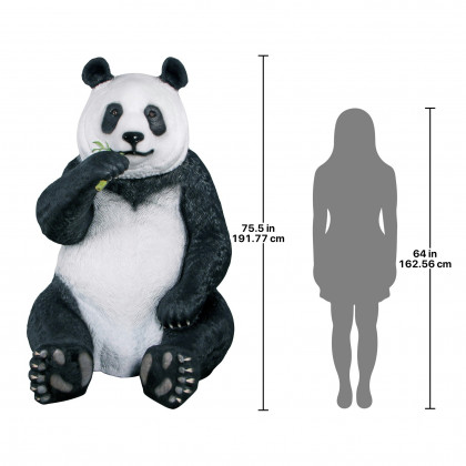 Toscano - Fantong Oversized Giant Panda Bear Statue with Photo Op Paw Seat