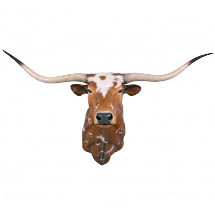 Toscano - Texas Longhorn Bull Sculptural Wall Trophy