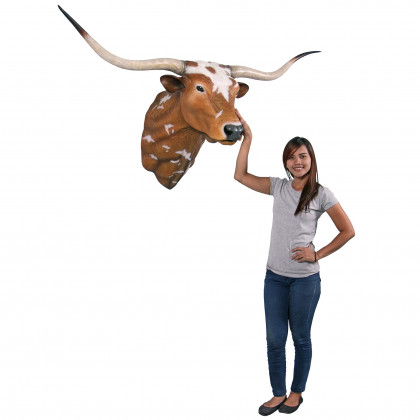 Toscano - Texas Longhorn Bull Sculptural Wall Trophy