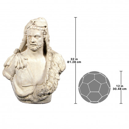 Toscano - Hercules the Great Greek God of Strength and Heroes Bust Statue