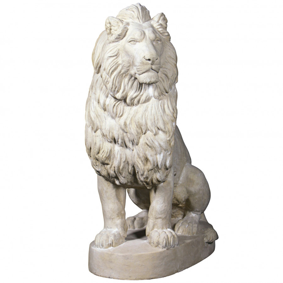 Toscano - Stately Chateau Lion Sentinel Garden Statue