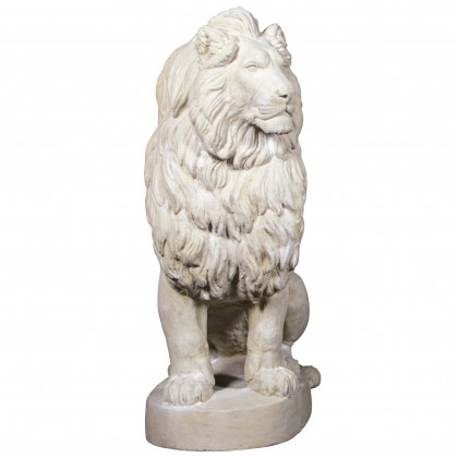 Toscano Stately Chateau Lion Sentinel Garden Statue - Right
