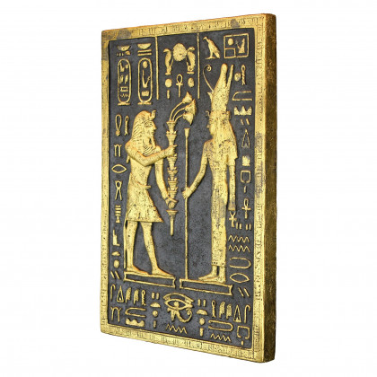Toscano - Pharaoh Seti Offering to the Goddess Mut Wall Sculpture