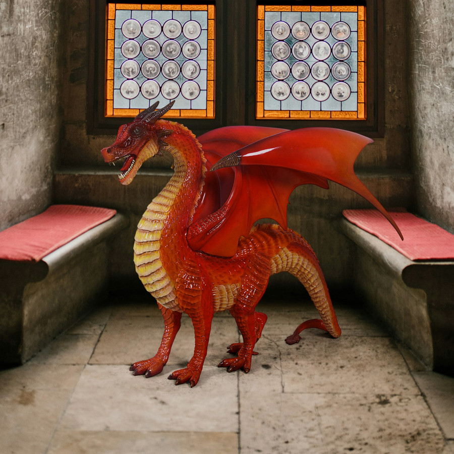 Toscano - The Red Welsh Dragon Statue