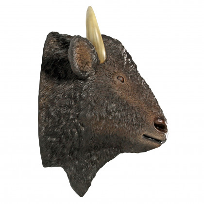 Toscano - Large Scale Buffalo of the Great Plains Trophy Wall Statue