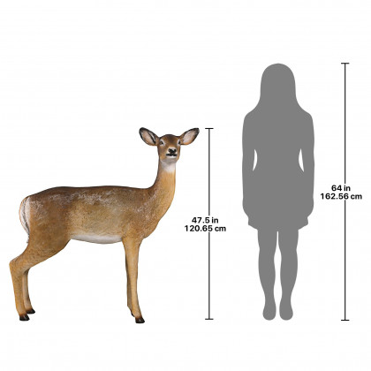 Toscano - Forest White Tailed DoeFemale Deer Statue
