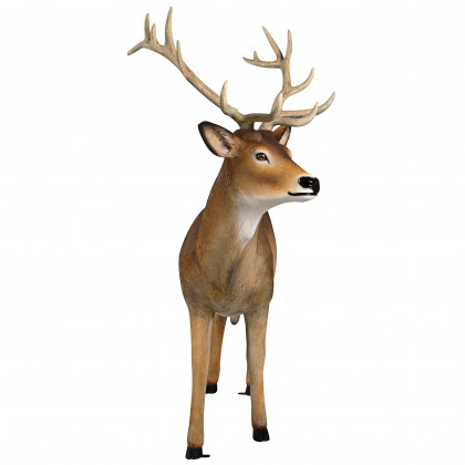Toscano - Forest White Tailed BuckMale Deer Statue