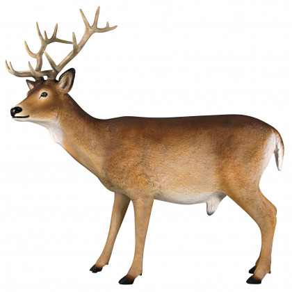 Toscano - Forest White Tailed BuckMale Deer Statue