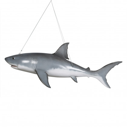 Toscano - Great White Shark Ceiling Mount Trophy Statue