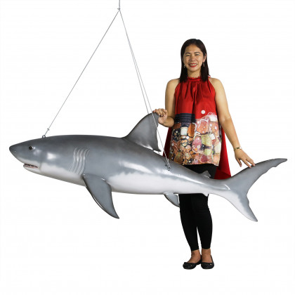 Toscano - Great White Shark Ceiling Mount Trophy Statue